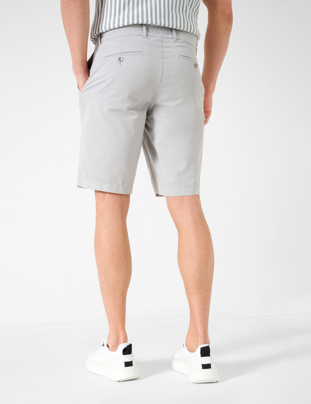 Brax  Shorts in Cotton - BARI 84-6808 (079 653 20)- Concorde Fashion#color_silver-08
