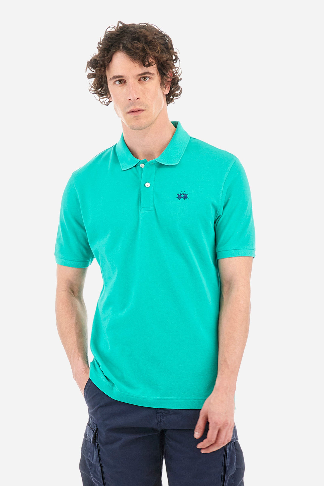 LA MARTINA Regular Fit Polos in Cotton -  BPMP01-PK031- Concorde Fashion#color_green-03123