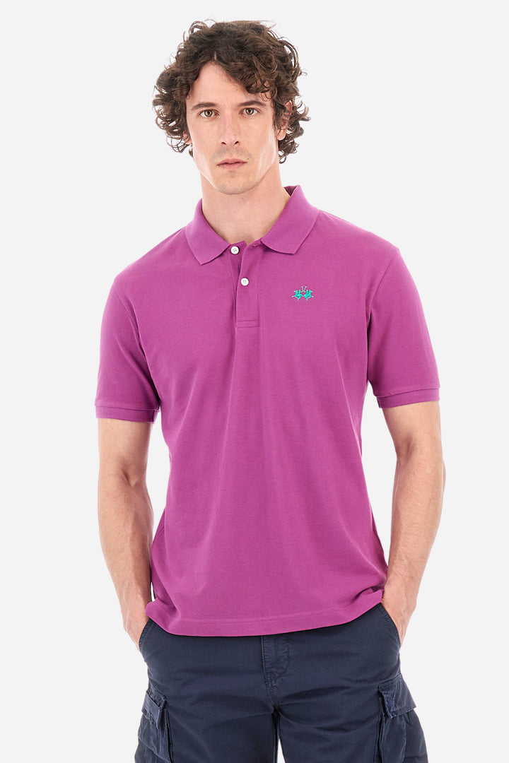 LA MARTINA Regular Fit Polos in Cotton -  BPMP01-PK031- Concorde Fashion#color_purple-05248