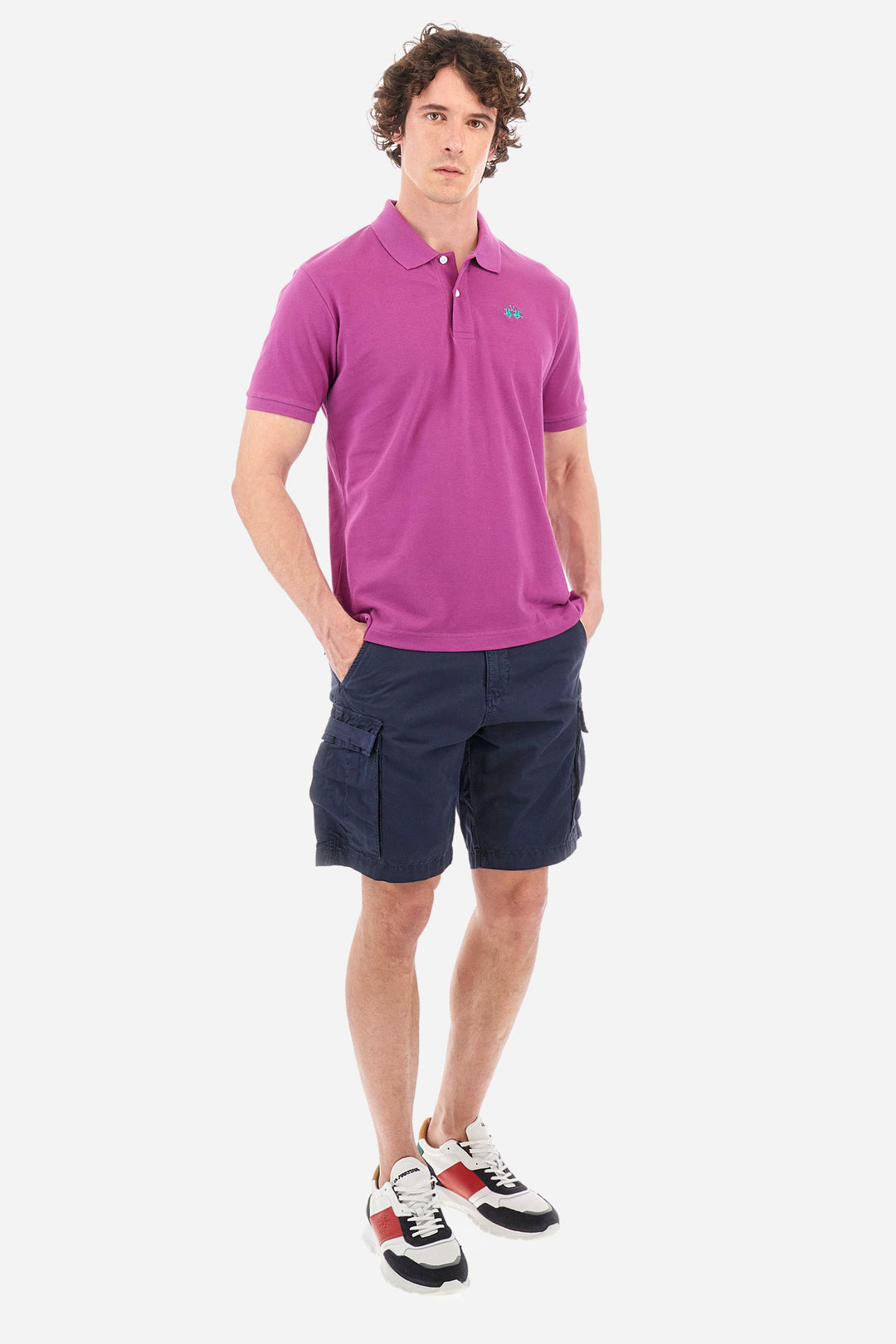 LA MARTINA Regular Fit Polos in Cotton -  BPMP01-PK031- Concorde Fashion#color_purple-05248