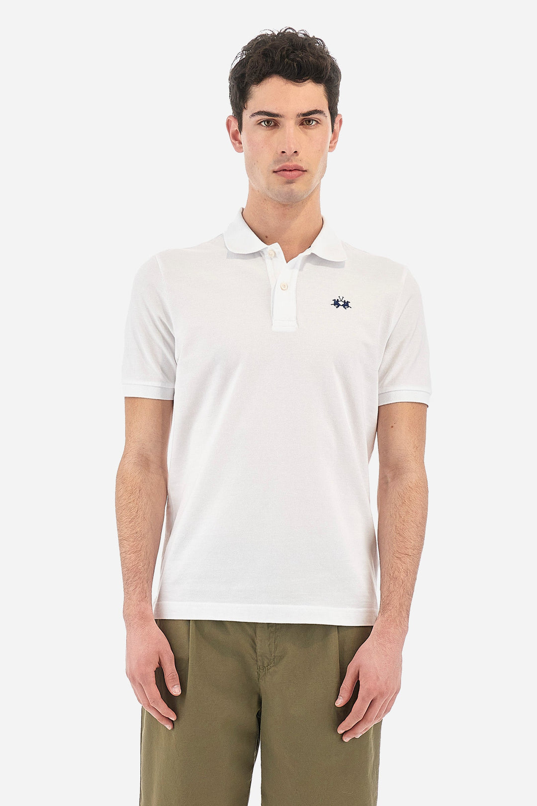 LA MARTINA Regular Fit Polos in Cotton -  BPMP01-PK031- Concorde Fashion#color_white-00001