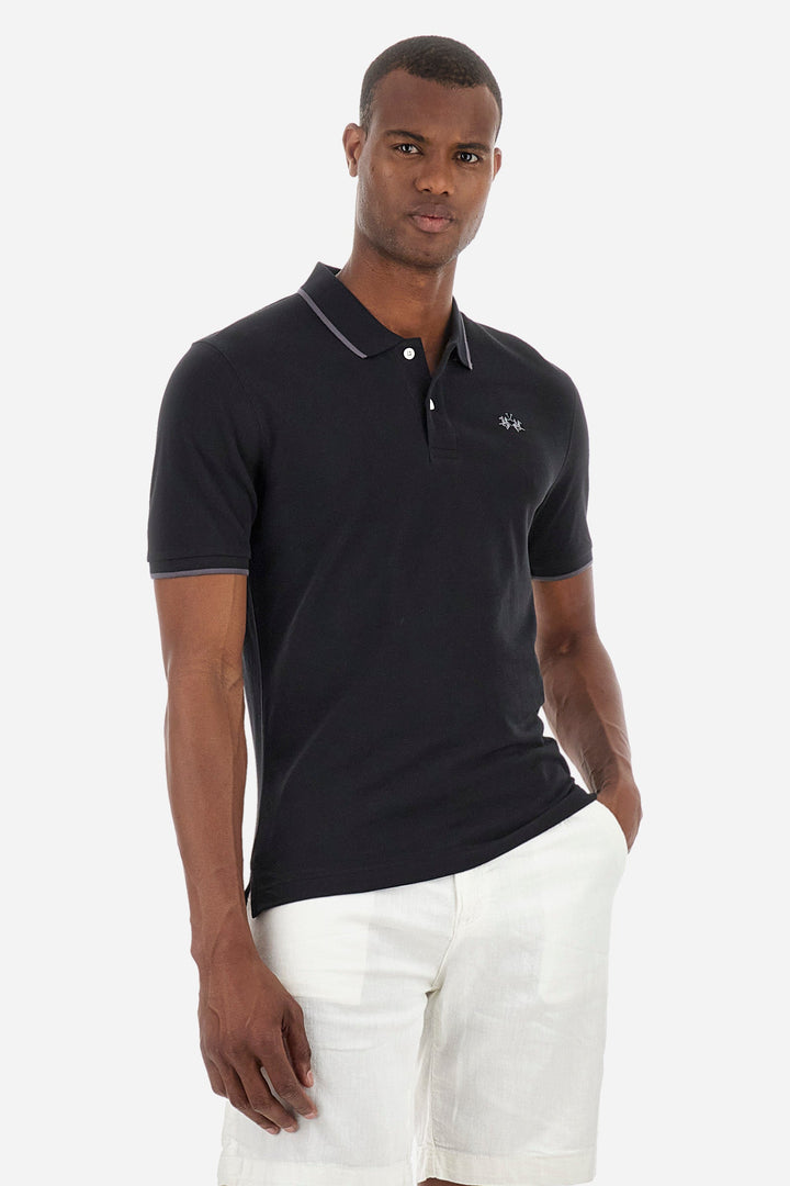 La Martina Regular Fit Polos in Cotton -  BPMP04-PK031- Concorde Fashion#color_black-09999
