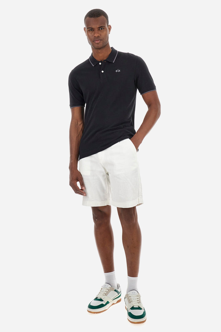 La Martina Regular Fit Polos in Cotton -  BPMP04-PK031- Concorde Fashion#color_black-09999