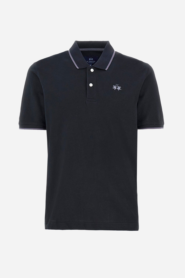 La Martina Regular Fit Polos in Cotton -  BPMP04-PK031- Concorde Fashion#color_black-09999