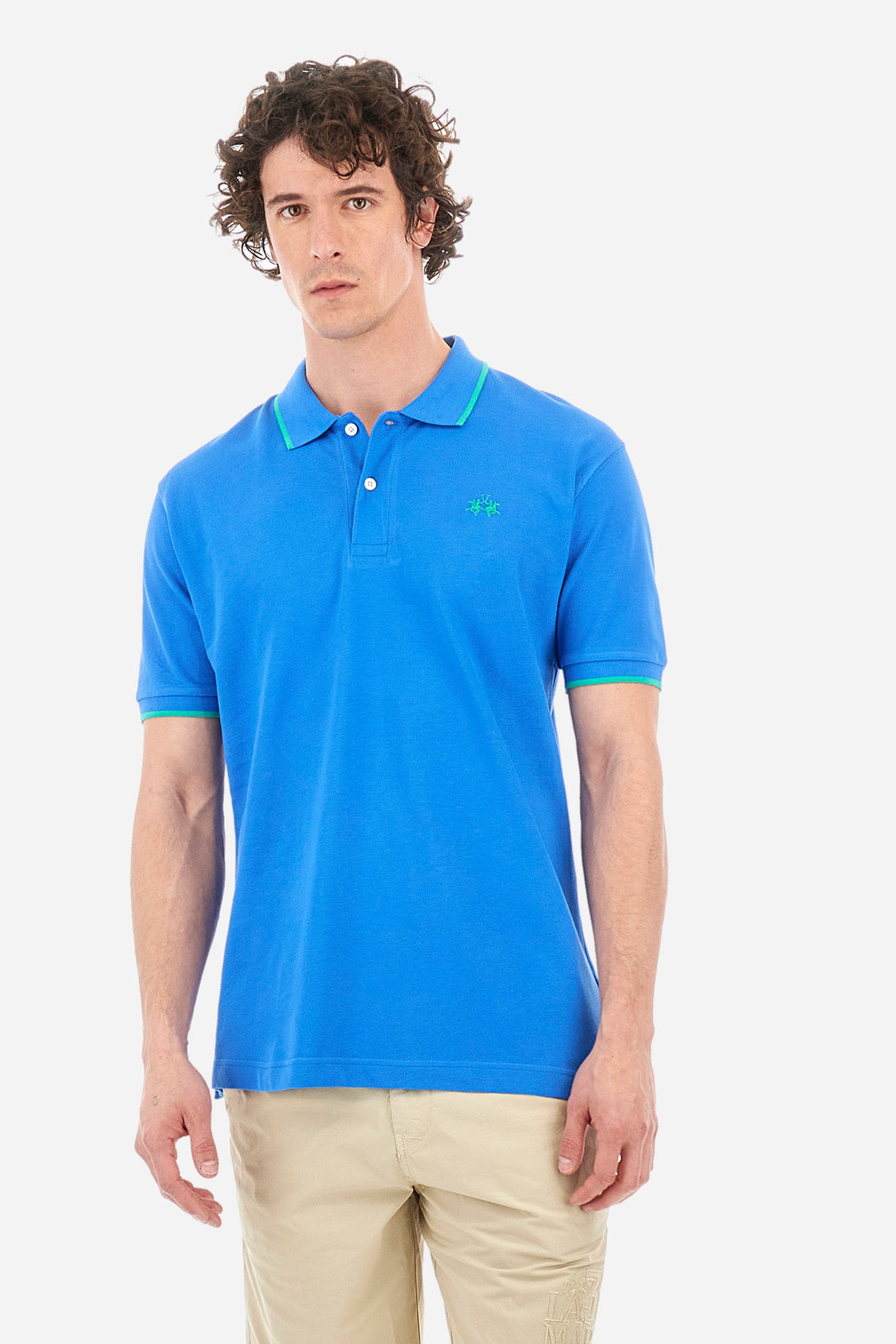 La Martina Regular Fit Polos in Cotton -  BPMP04-PK031- Concorde Fashion#color_blue-07205