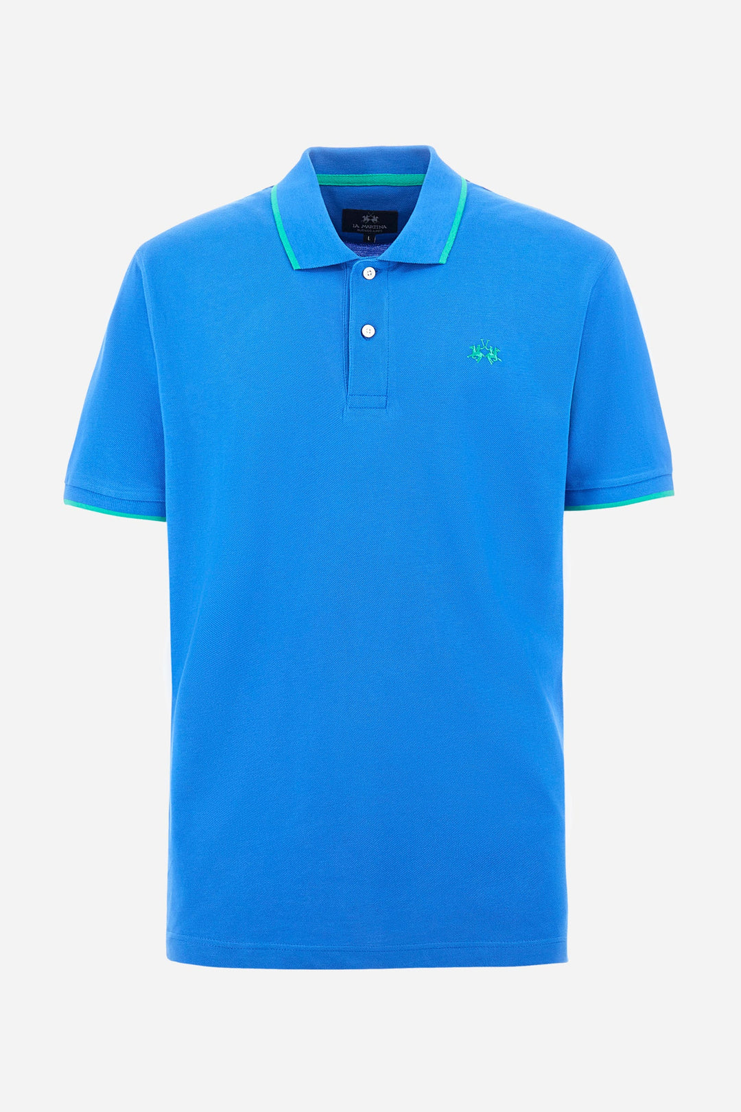 La Martina Regular Fit Polos in Cotton -  BPMP04-PK031- Concorde Fashion#color_blue-07205