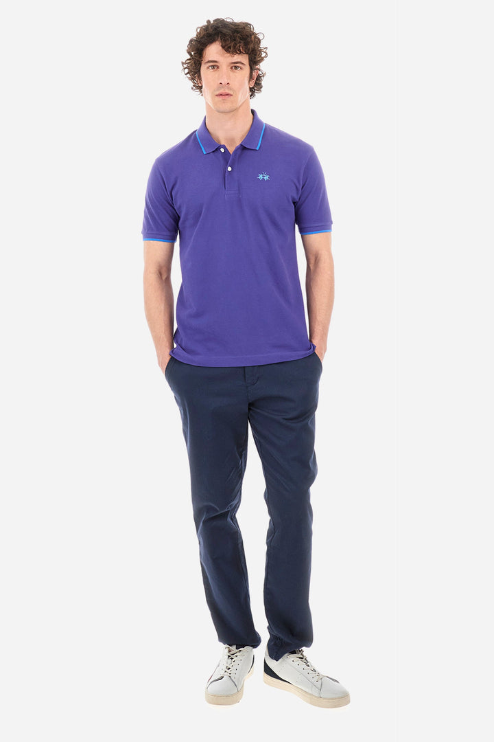 La Martina Regular Fit Polos in Cotton -  BPMP04-PK031- Concorde Fashion#color_blue-07213