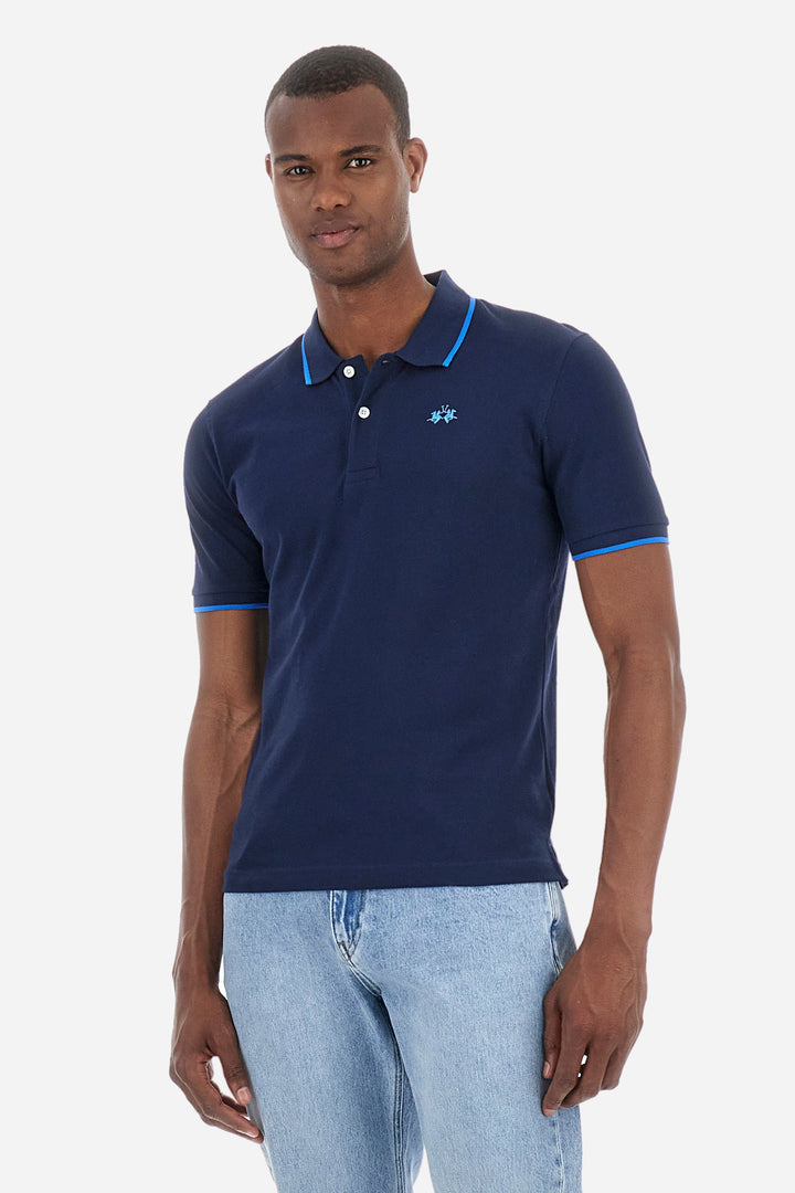 La Martina Regular Fit Polos in Cotton -  BPMP04-PK031- Concorde Fashion#color_navy-07017