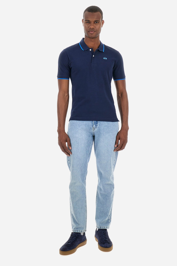 La Martina Regular Fit Polos in Cotton -  BPMP04-PK031- Concorde Fashion#color_navy-07017