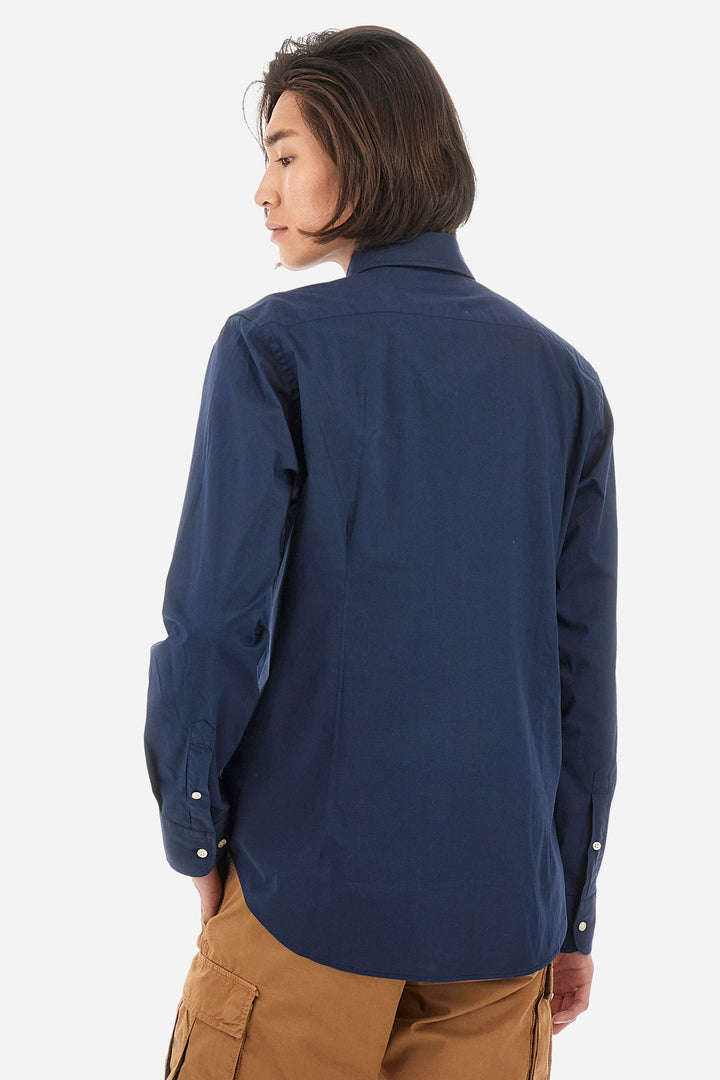 La Martina Casual Shirts Regular Fit in Cotton Mix - RAF CCMC01-PP003- Concorde Fashion#color_navy-07017