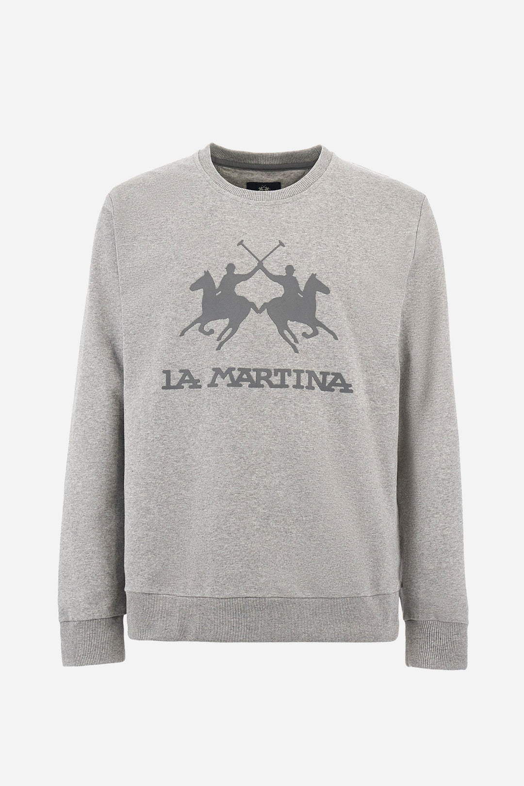 La Martina Sweatshirts Regular Fit in Cotton - DOMINGO CCMF01-FP109- Concorde Fashion#color_grey-01002