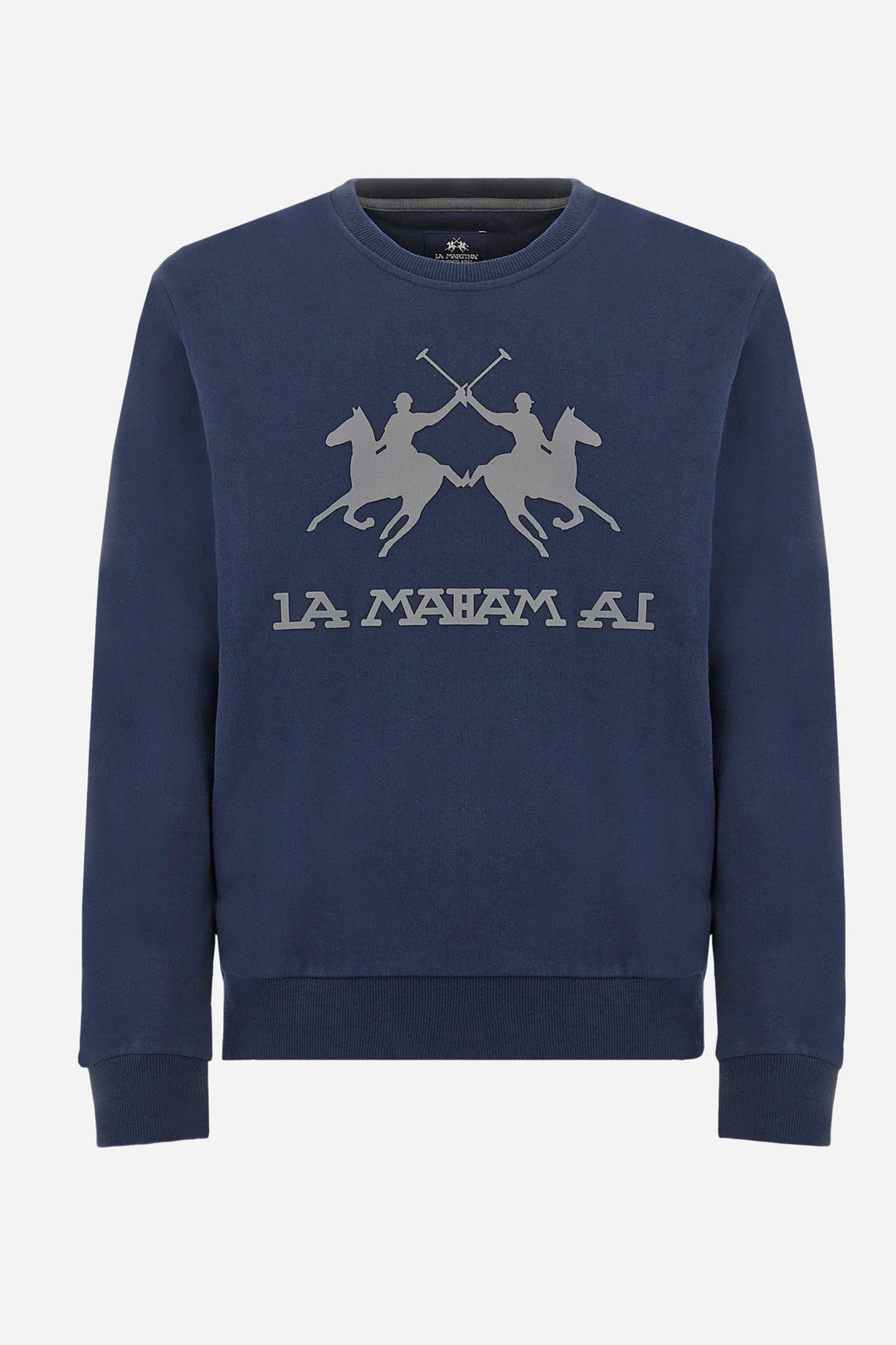 La Martina Sweatshirts Regular Fit in Cotton - DOMINGO CCMF01-FP109- Concorde Fashion#color_navy-07017