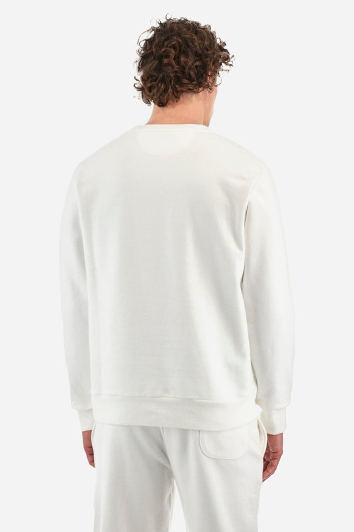 La Martina Sweatshirts Regular Fit in Cotton - DOMINGO CCMF01-FP109- Concorde Fashion#color_white-00002