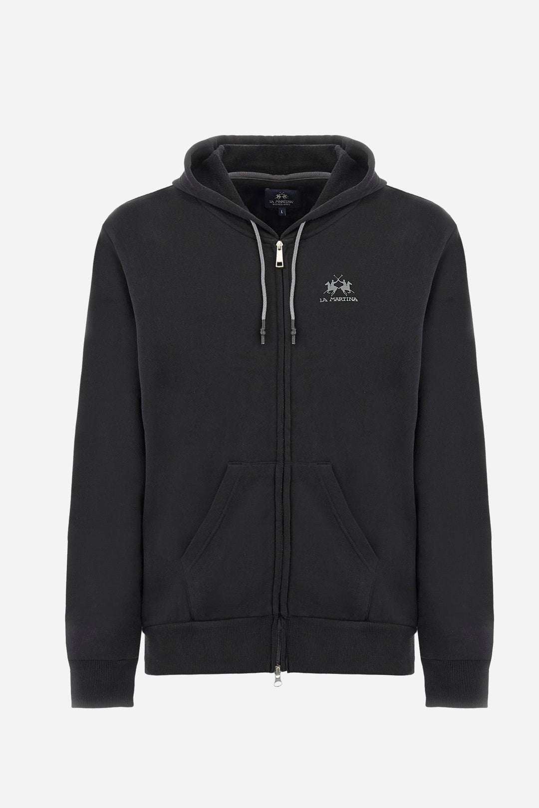La Martina Hoodies Regular Fit in Cotton - THIAGO CCMF02-FP109- Concorde Fashion#color_black-09999