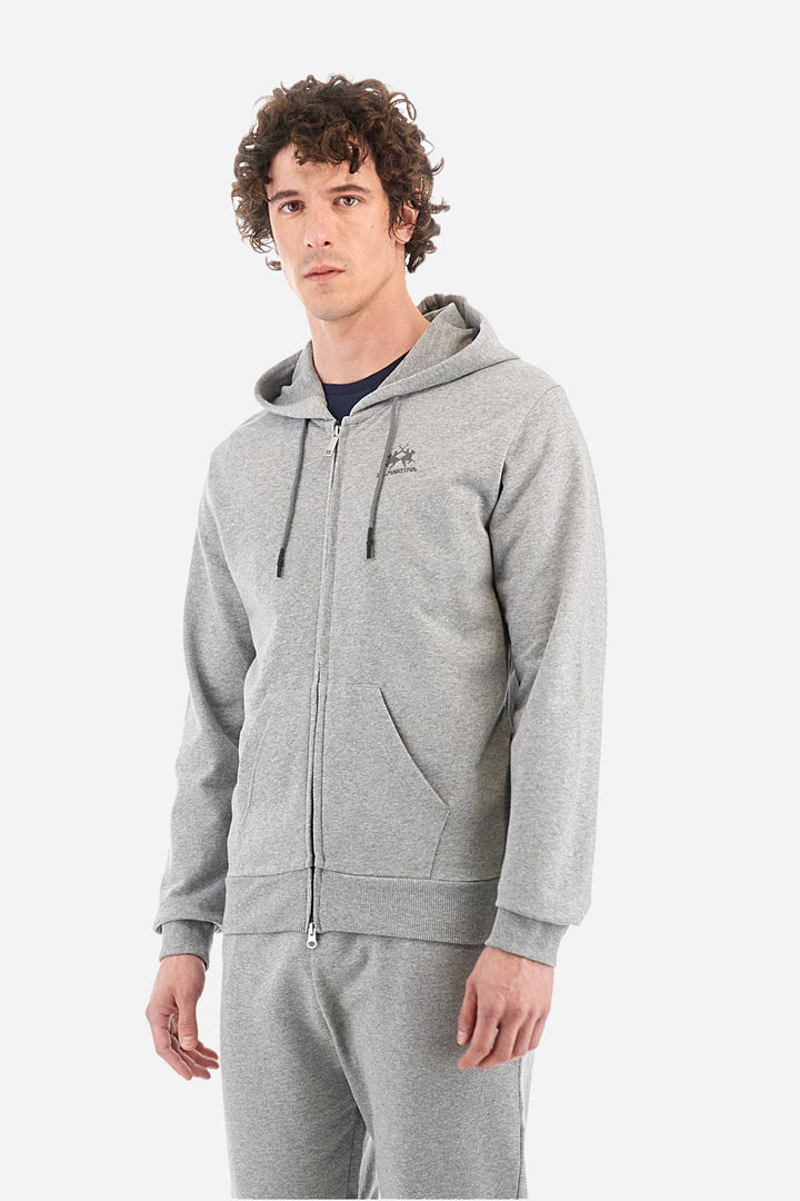 La Martina Hoodies Regular Fit in Cotton - THIAGO CCMF02-FP109- Concorde Fashion#color_grey-01002