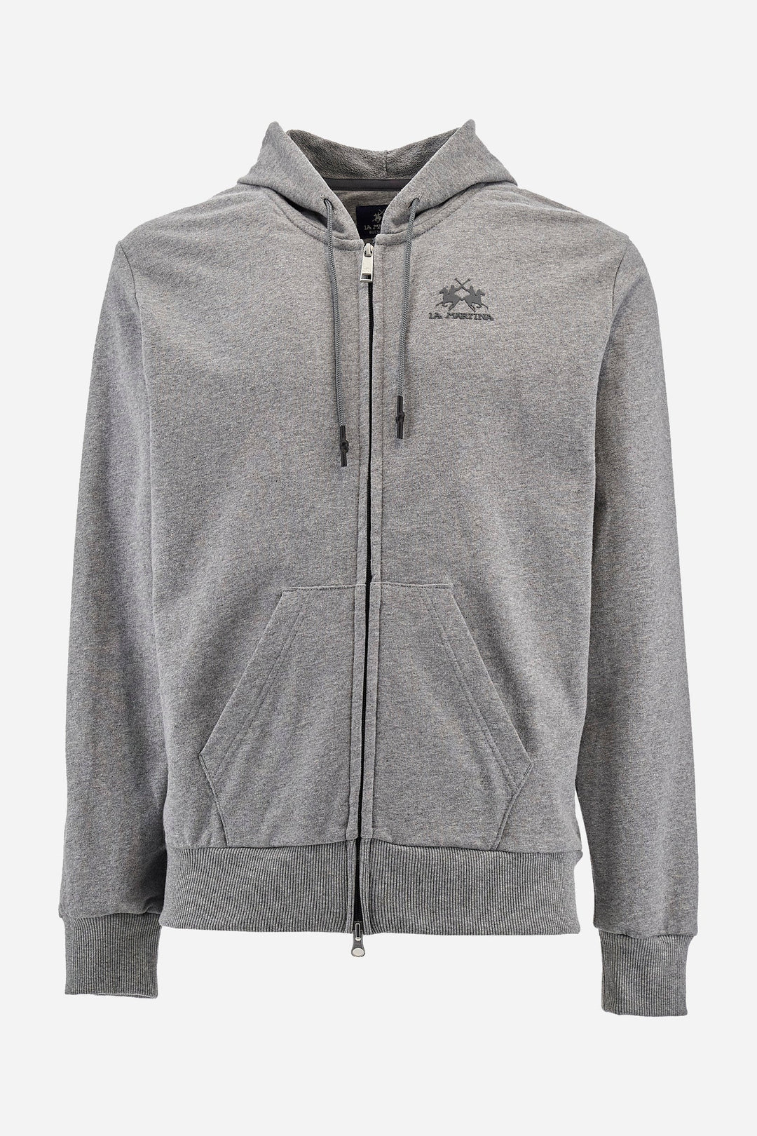 La Martina Hoodies Regular Fit in Cotton - THIAGO CCMF02-FP109- Concorde Fashion#color_grey-01002