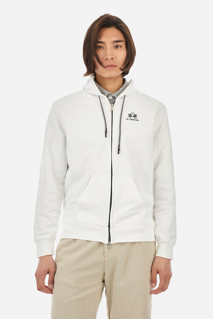 La Martina Hoodies Regular Fit in Cotton - THIAGO CCMF02-FP109- Concorde Fashion#color_white-00002