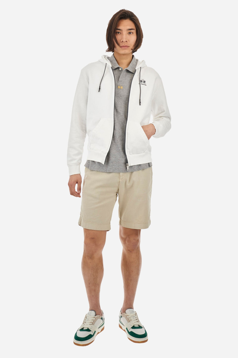 La Martina Hoodies Regular Fit in Cotton - THIAGO CCMF02-FP109- Concorde Fashion#color_white-00002