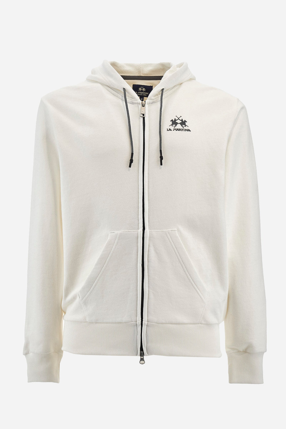 La Martina Hoodies Regular Fit in Cotton - THIAGO CCMF02-FP109- Concorde Fashion#color_white-00002