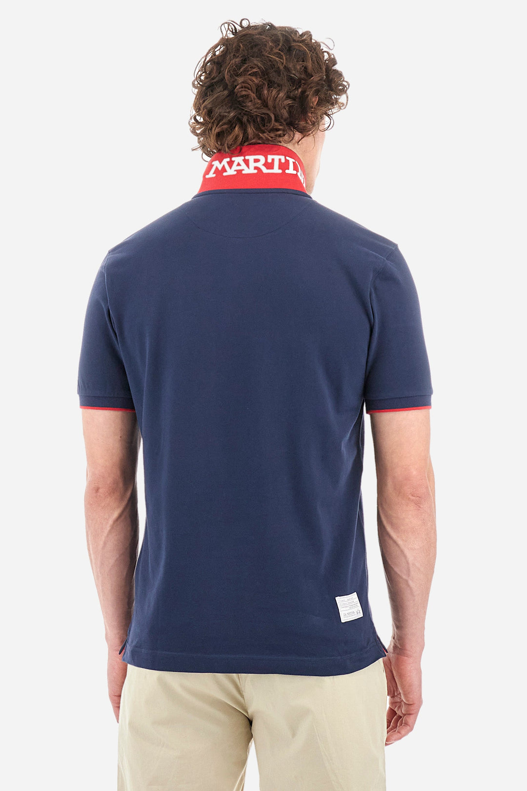 La Martina Polos Regular Fit in Cotton Mix - MIGUEL CCMP01-PK001- Concorde Fashion#color_navy-07017