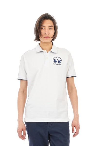La Martina Polos Regular Fit in Cotton Mix - MIGUEL CCMP01-PK001- Concorde Fashion#color_white-00001