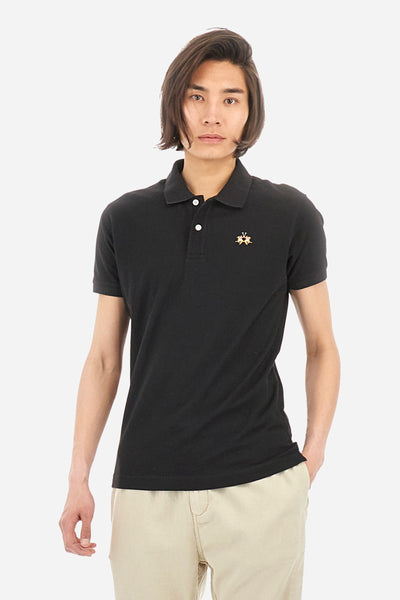 La Martina Polos Slim Fit in Cotton Mix - EDUARDO CCMP02-PK001- Concorde Fashion#color_black-09999