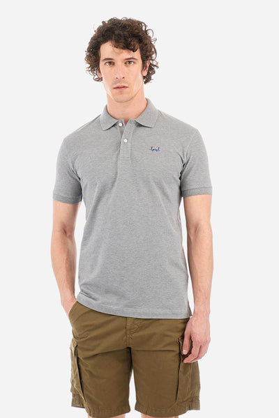 La Martina Polos Slim Fit in Cotton Mix - EDUARDO CCMP02-PK001- Concorde Fashion#color_grey-01002