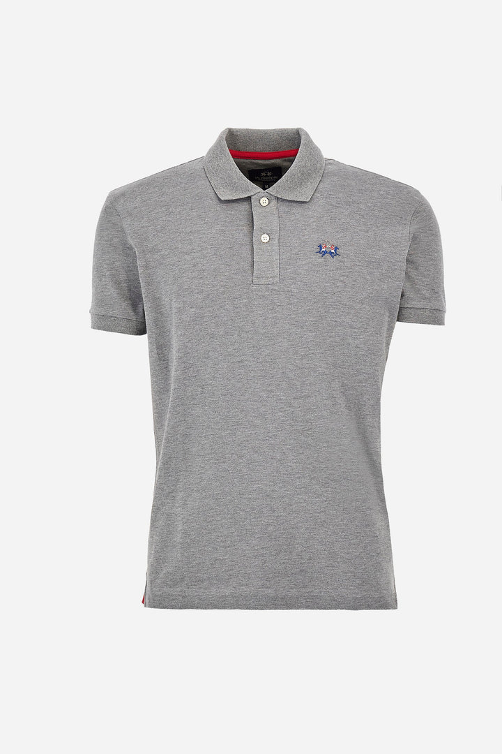 La Martina Polos Slim Fit in Cotton Mix - EDUARDO CCMP02-PK001- Concorde Fashion#color_grey-01002