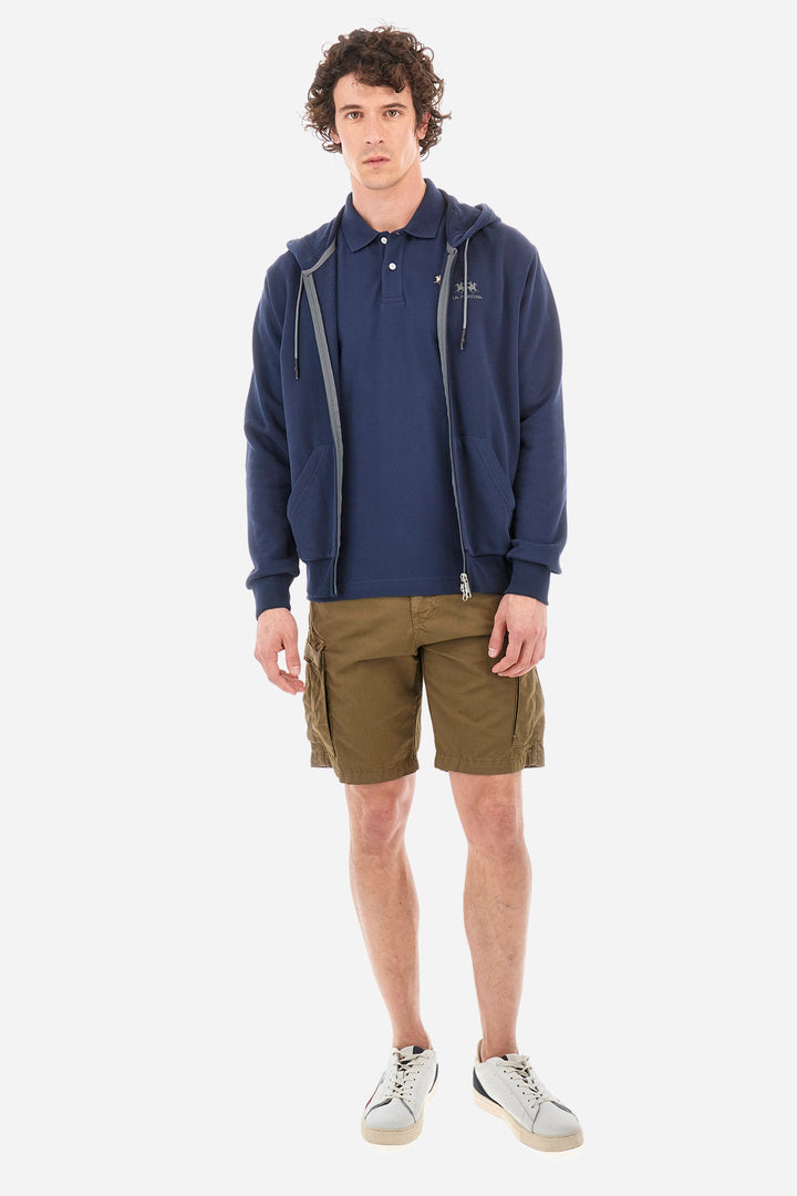 La Martina Polos Slim Fit in Cotton Mix - EDUARDO CCMP02-PK001- Concorde Fashion#color_navy-07017