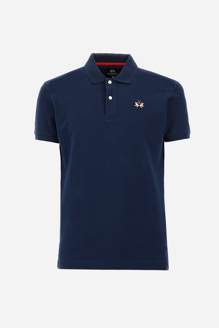 La Martina Polos Slim Fit in Cotton Mix - EDUARDO CCMP02-PK001- Concorde Fashion#color_navy-07017