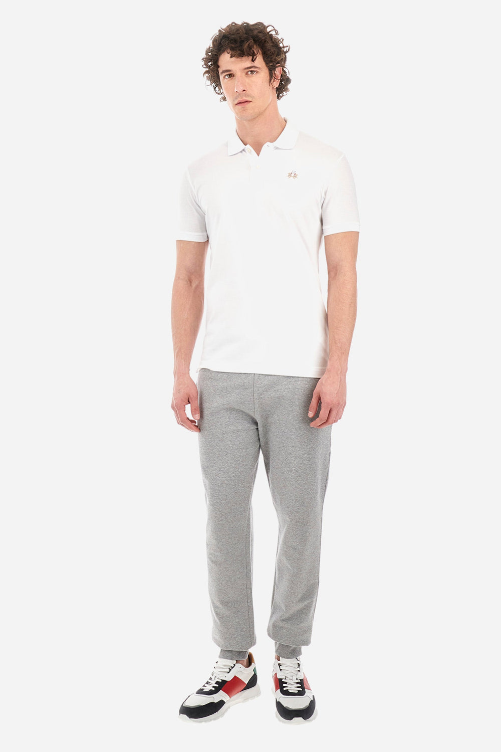 La Martina Polos Slim Fit in Cotton Mix - EDUARDO CCMP02-PK001- Concorde Fashion#color_white-00001