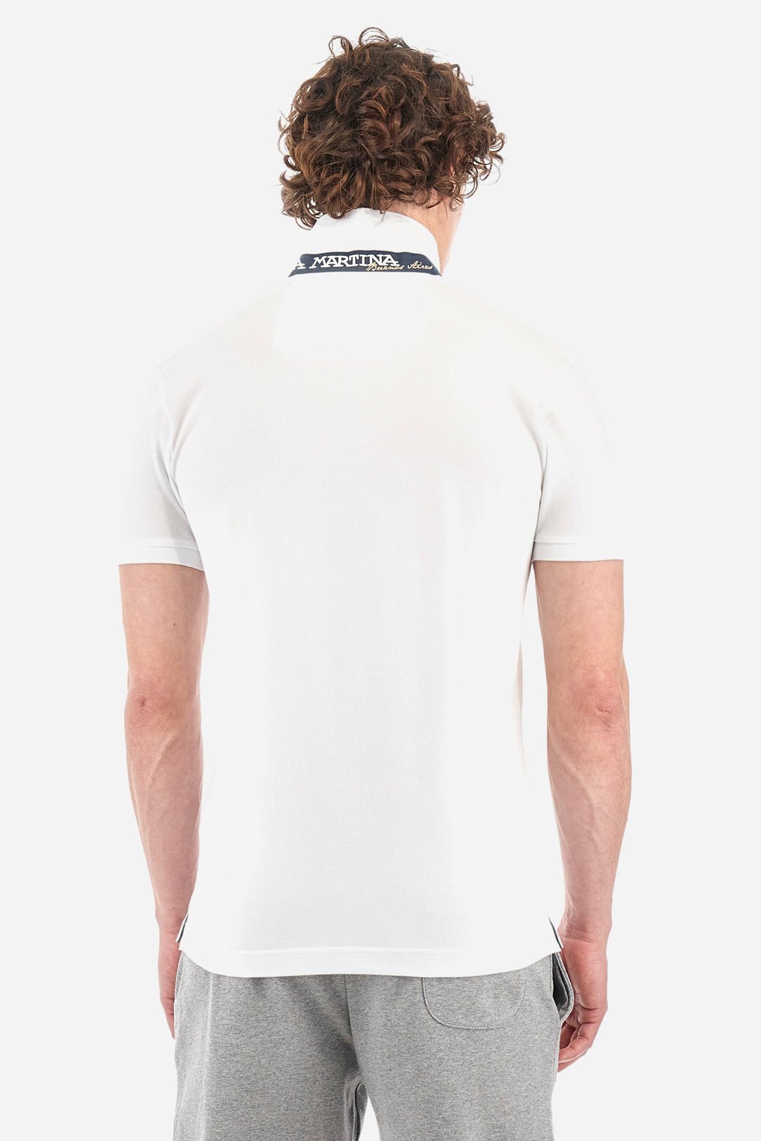 La Martina Polos Slim Fit in Cotton Mix - EDUARDO CCMP02-PK001- Concorde Fashion#color_white-00001