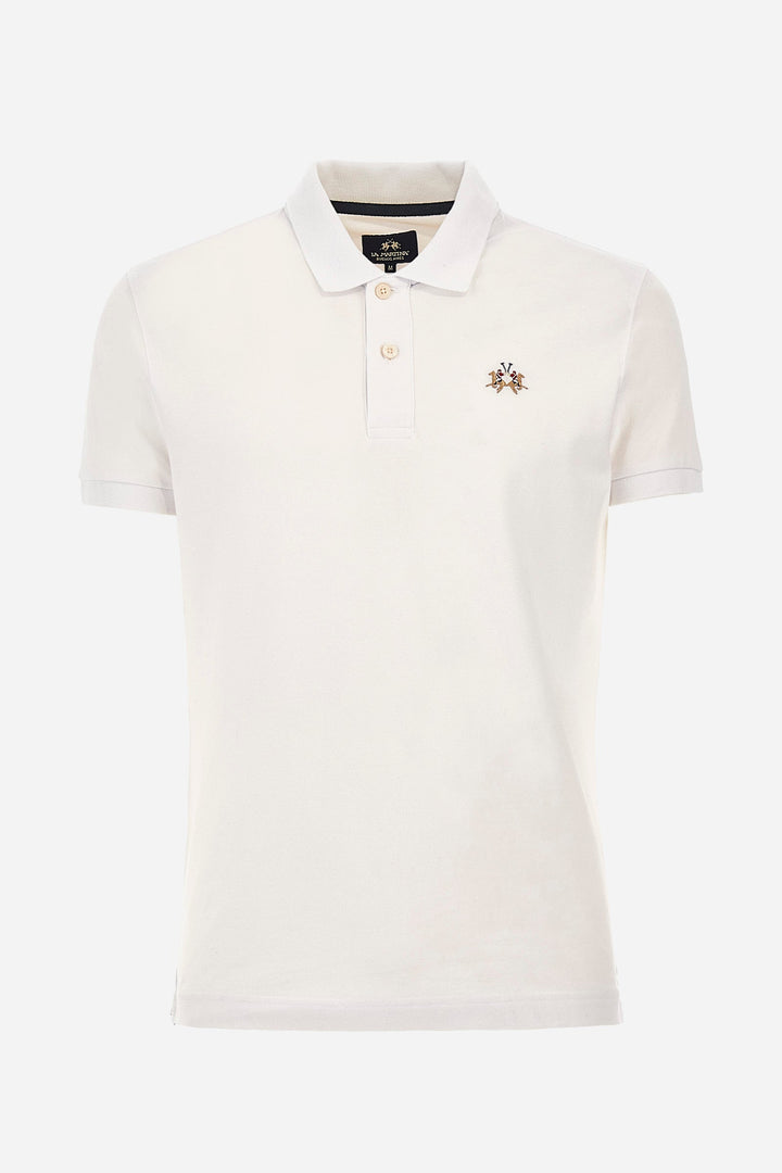 La Martina Polos Slim Fit in Cotton Mix - EDUARDO CCMP02-PK001- Concorde Fashion#color_white-00001