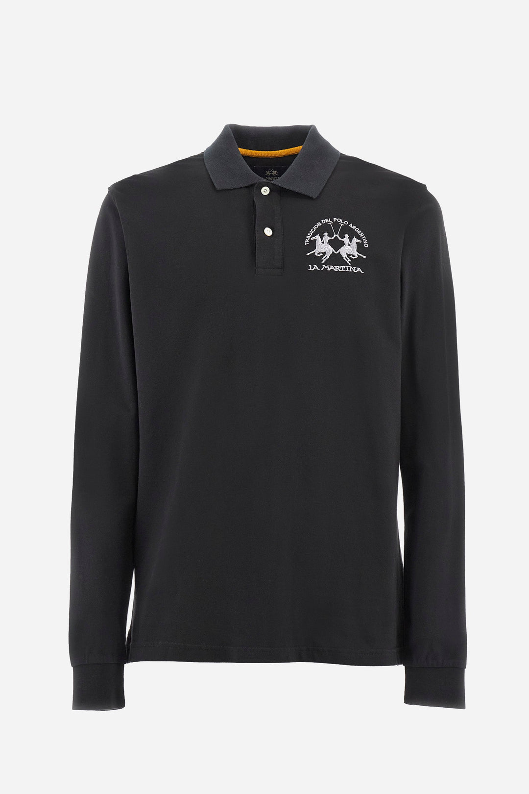 La Martina Polos Regular Fit in Cotton Mix - MILO CCMP03-PK001- Concorde Fashion#color_black-09999