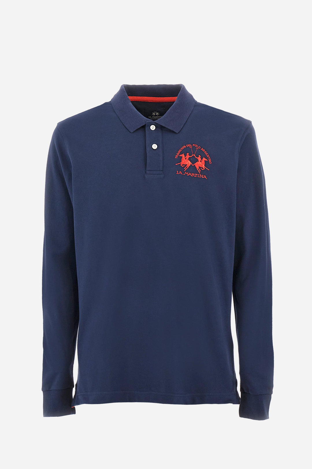 La Martina Polos Regular Fit in Cotton Mix - MILO CCMP03-PK001- Concorde Fashion#color_navy-07017