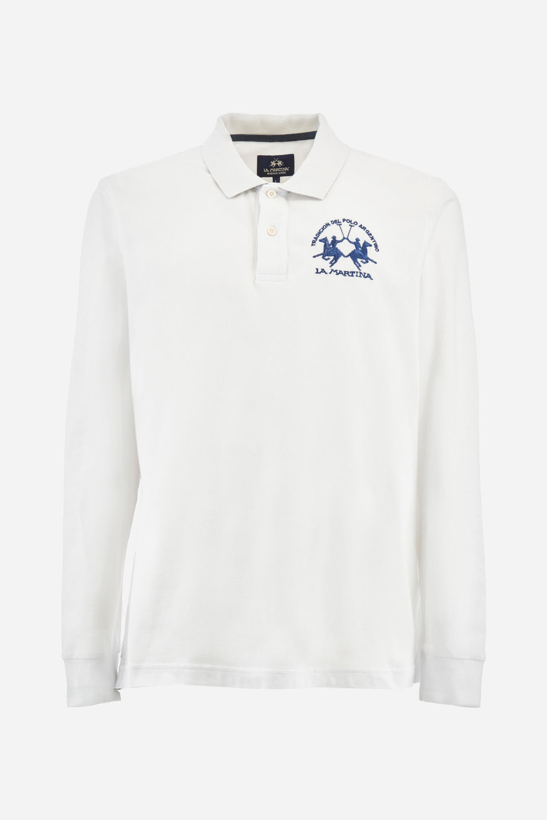 La Martina Polos Regular Fit in Cotton Mix - MILO CCMP03-PK001- Concorde Fashion#color_white-00001