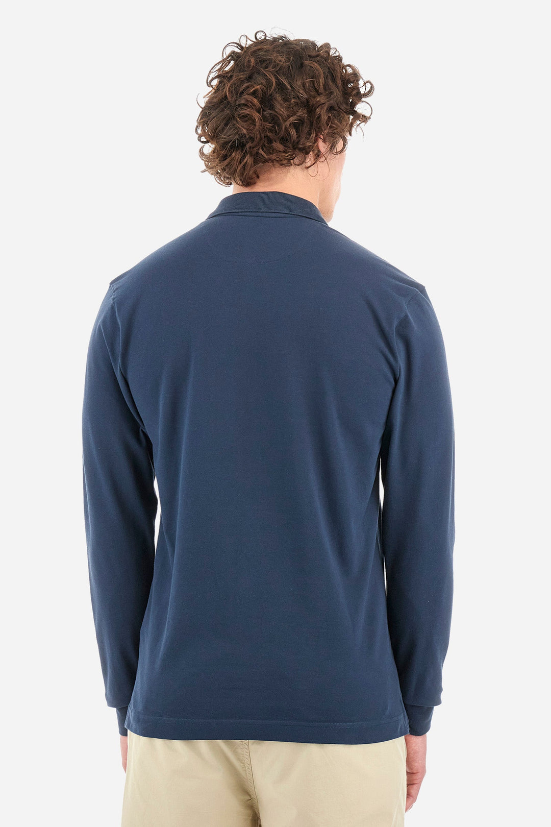 La Martina Polos Slim Fit in Cotton Mix - MANLEY CCMP04-PK001- Concorde Fashion#color_navy-07017
