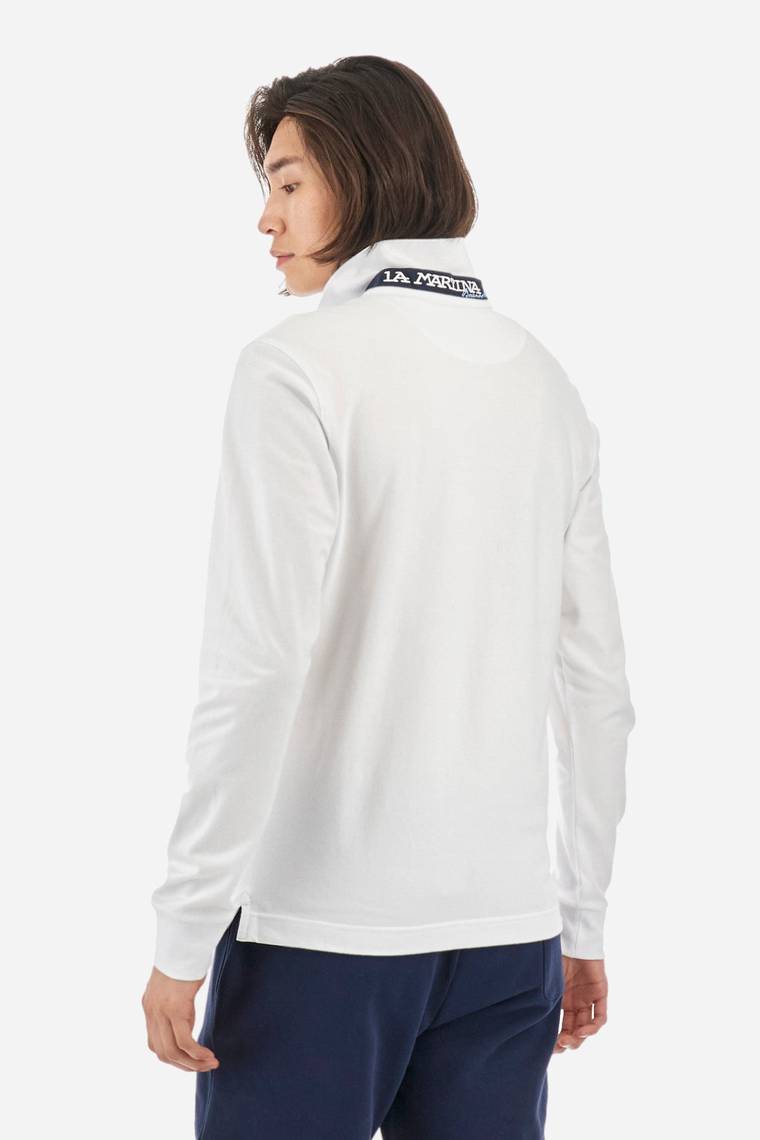 La Martina Polos Slim Fit in Cotton Mix - MANLEY CCMP04-PK001- Concorde Fashion#color_white-00001
