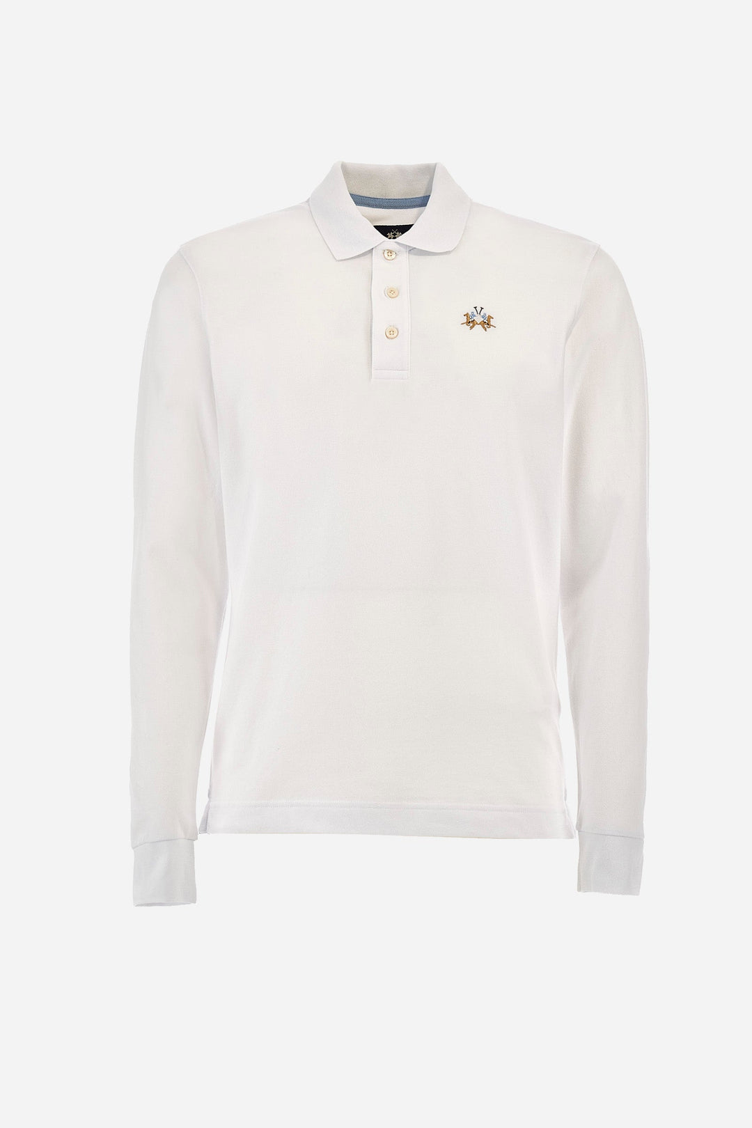 La Martina Polos Slim Fit in Cotton Mix - MANLEY CCMP04-PK001- Concorde Fashion#color_white-00001