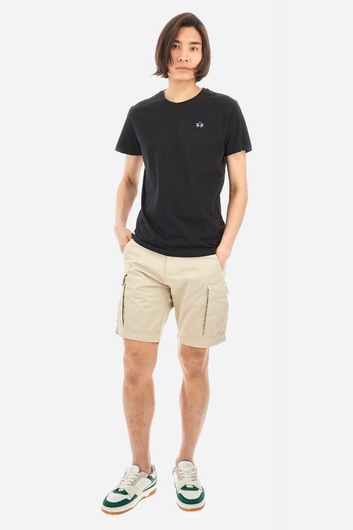La Martina T-Shirts Regular Fit in Cotton - SERGE CCMR04-JS206- Concorde Fashion#color_black-09999