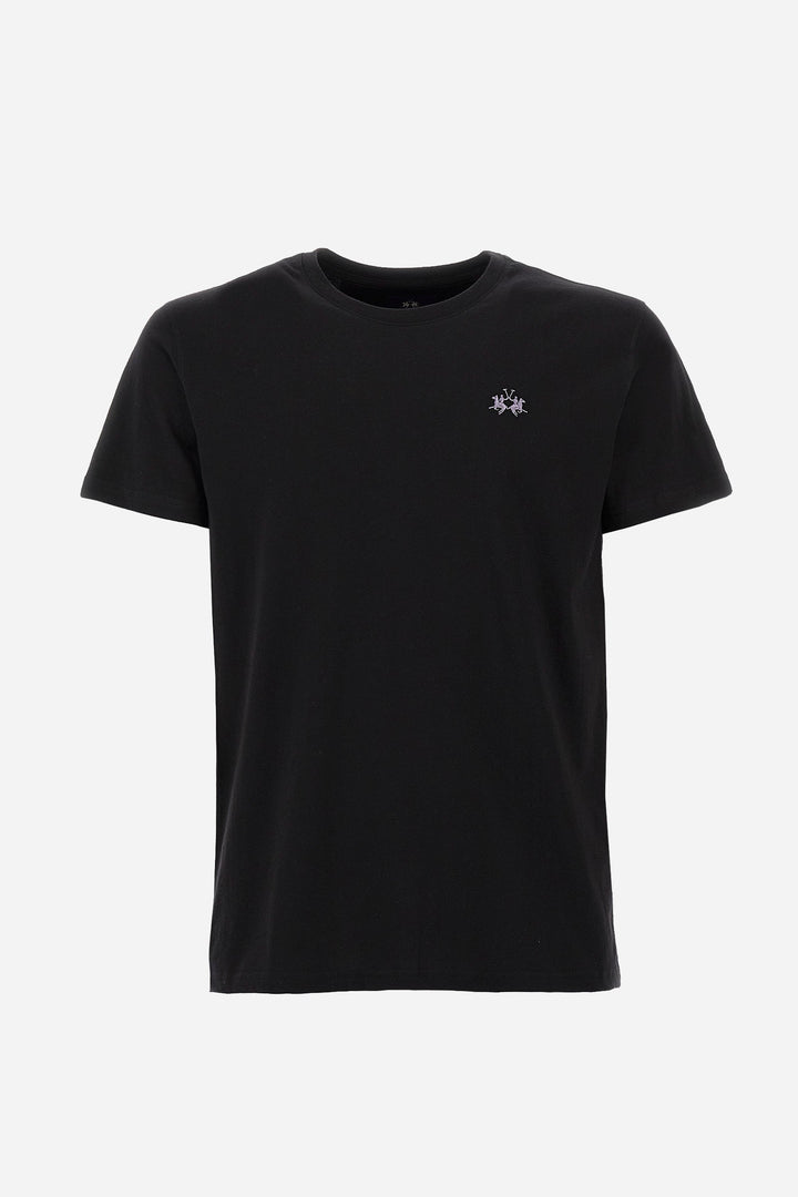 La Martina T-Shirts Regular Fit in Cotton - SERGE CCMR04-JS206- Concorde Fashion#color_black-09999