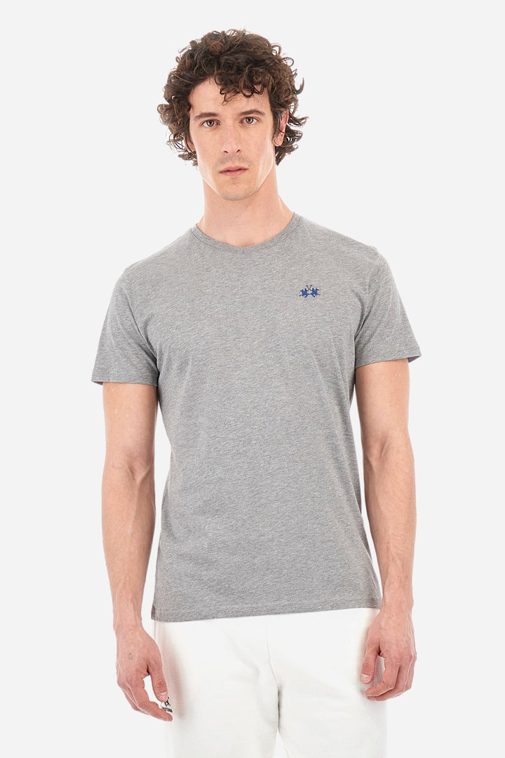 La Martina T-Shirts Regular Fit in Cotton - SERGE CCMR04-JS206- Concorde Fashion#color_grey-01002