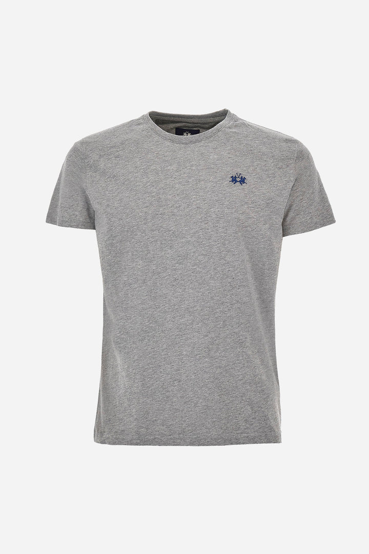 La Martina T-Shirts Regular Fit in Cotton - SERGE CCMR04-JS206- Concorde Fashion#color_grey-01002