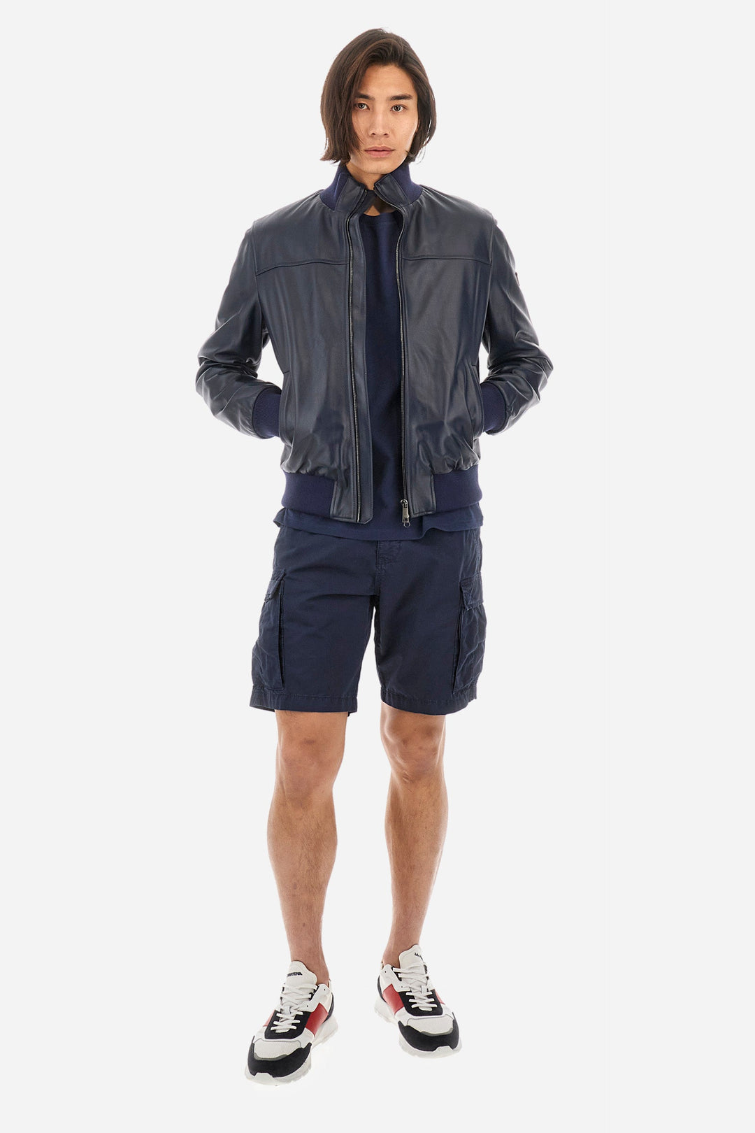 La Martina T-Shirts Regular Fit in Cotton - SERGE CCMR04-JS206- Concorde Fashion#color_navy-07017