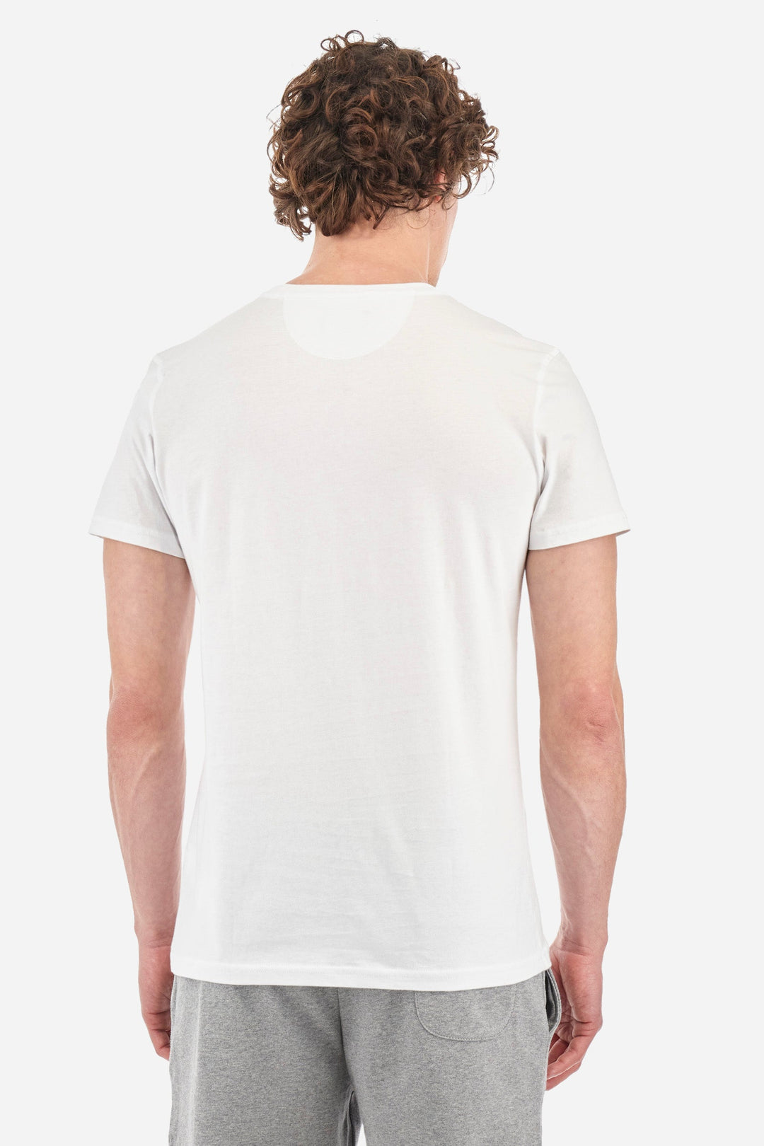 La Martina T-Shirts Regular Fit in Cotton - SERGE CCMR04-JS206- Concorde Fashion#color_white-00001