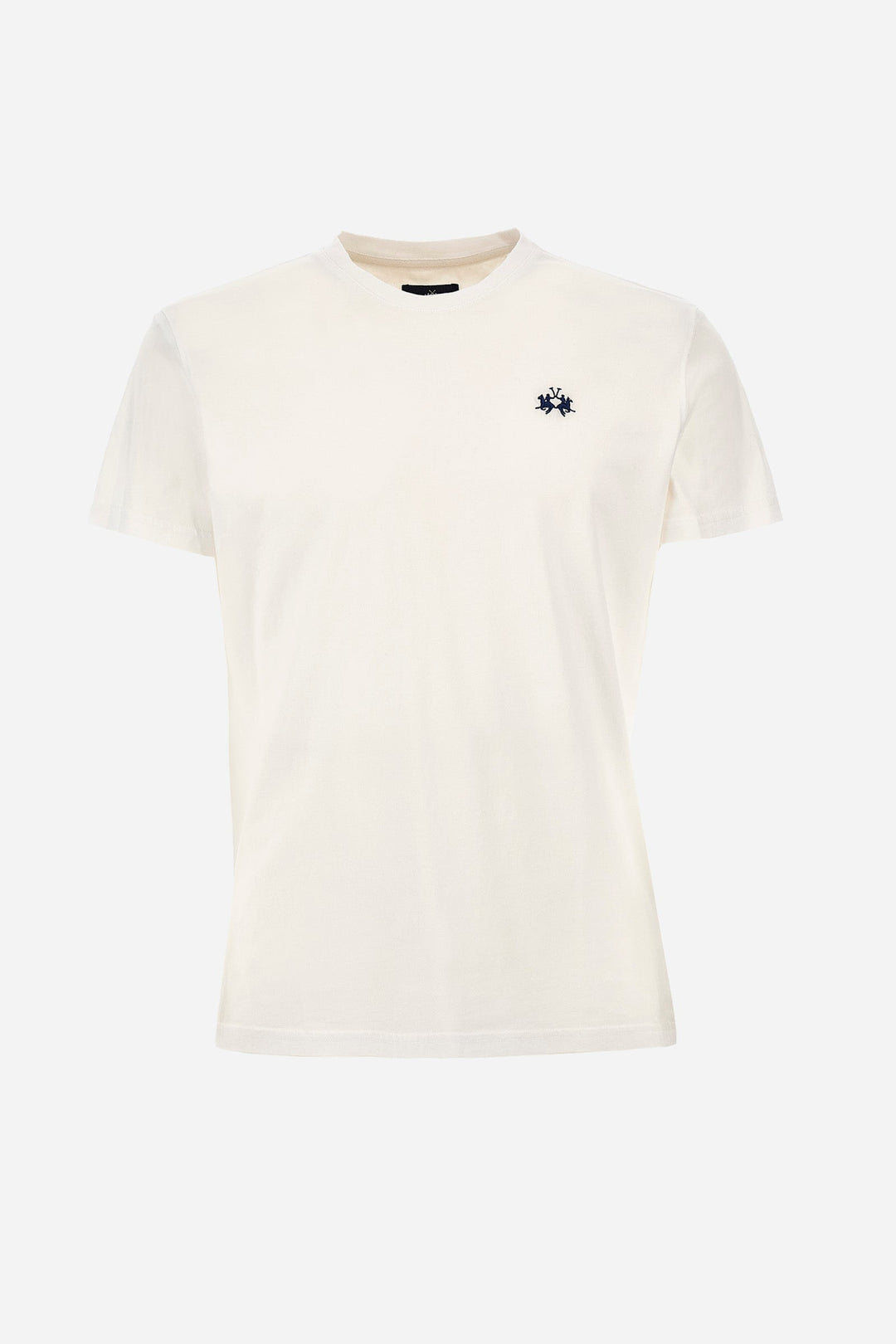 La Martina T-Shirts Regular Fit in Cotton - SERGE CCMR04-JS206- Concorde Fashion#color_white-00001