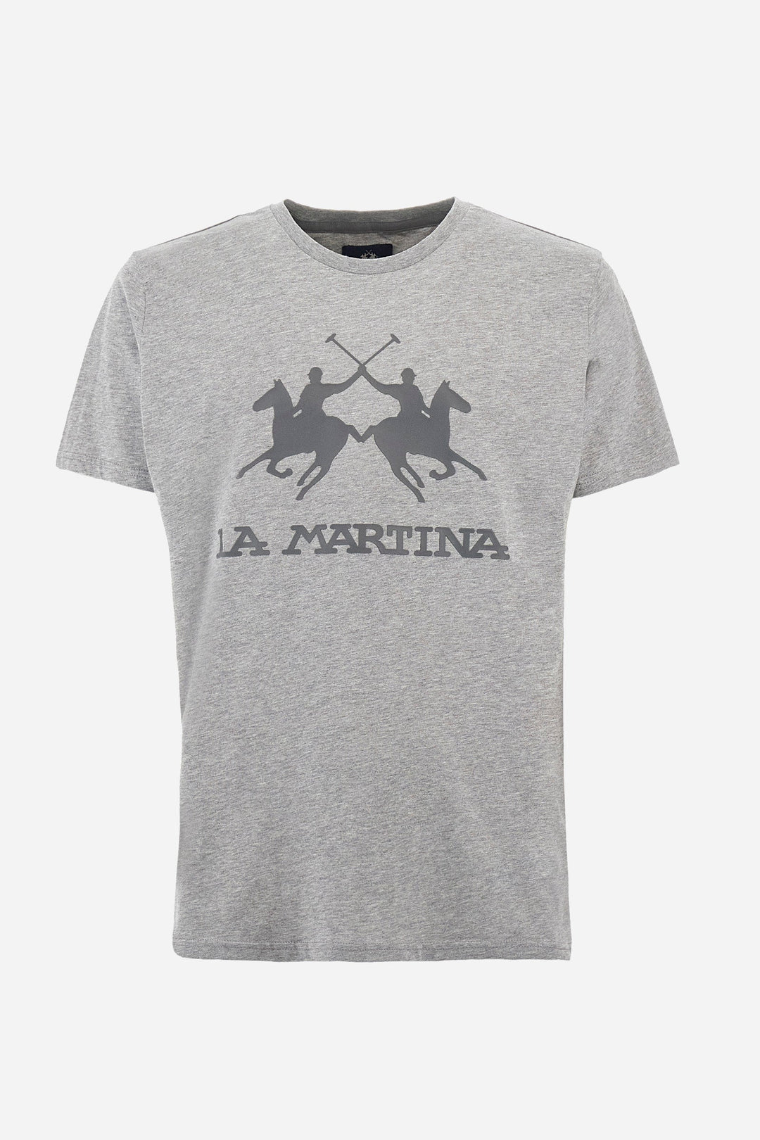La Martina T-Shirts Regular Fit in Cotton - MORENO CCMR05-JS206- Concorde Fashion#color_grey-01002