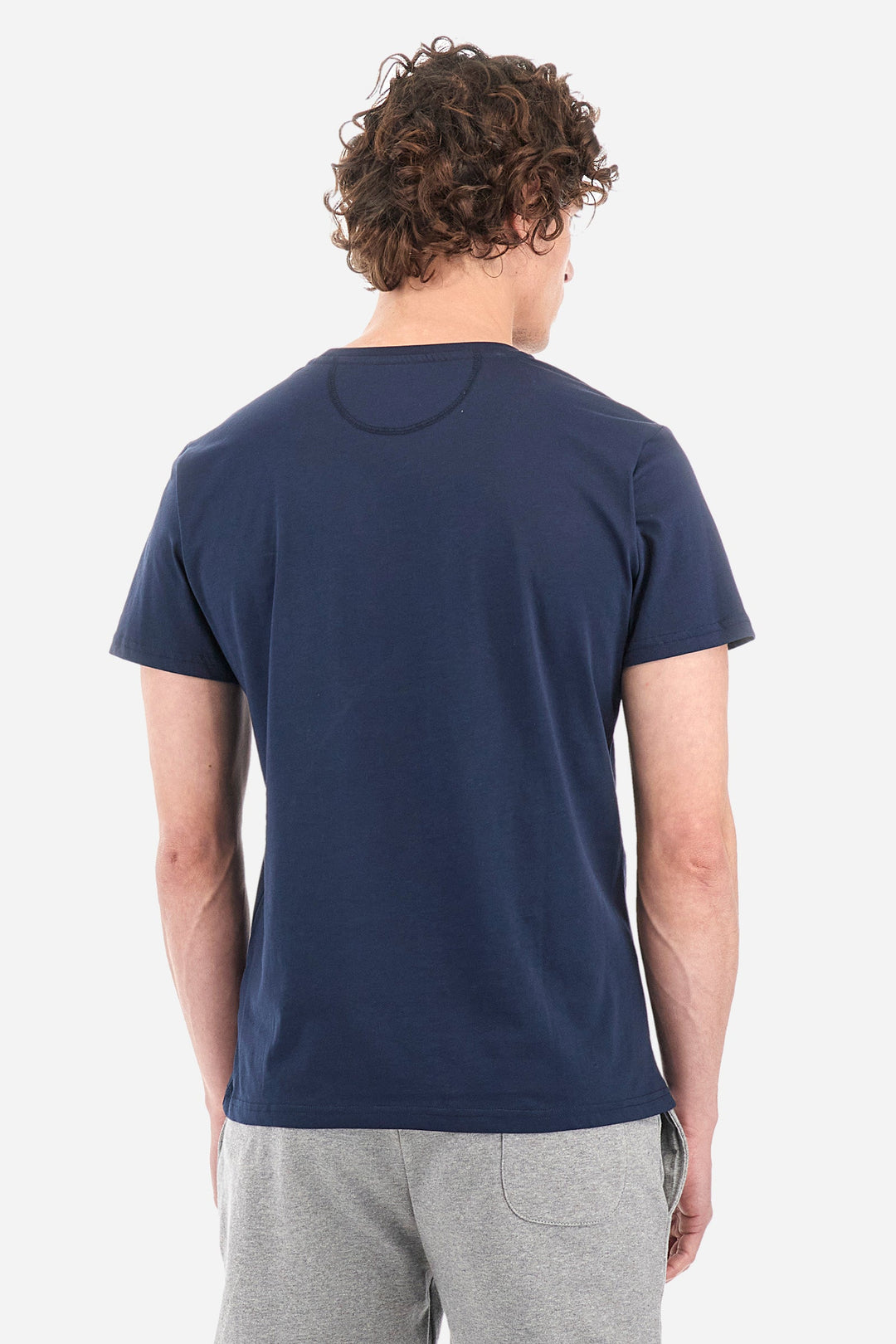 La Martina T-Shirts Regular Fit in Cotton - MORENO CCMR05-JS206- Concorde Fashion#color_navy-07017