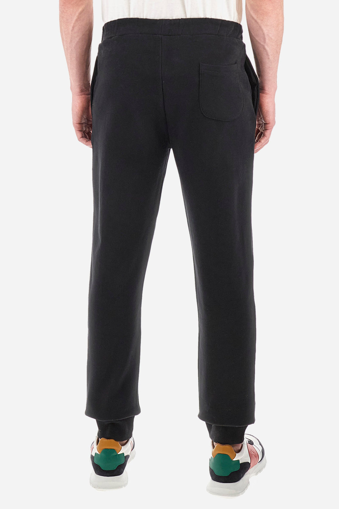 La Martina Jogging Pants Regular Fit in Cotton - PACO CCMT03-FP109- Concorde Fashion#color_black-09999