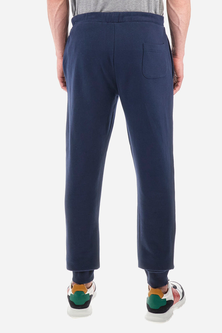 La Martina Jogging Pants Regular Fit in Cotton - PACO CCMT03-FP109- Concorde Fashion#color_navy-07017